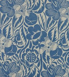 Fleurs Etoilees Wallpaper by Christopher Farr Cloth Cobalt Fleurs Etoilees Wallpaper by Christopher Farr Cloth Cobalt