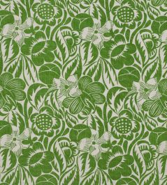Fleurs Etoilees Fabric by Christopher Farr Cloth Green Fleurs Etoilees Fabric by Christopher Farr Cloth Green