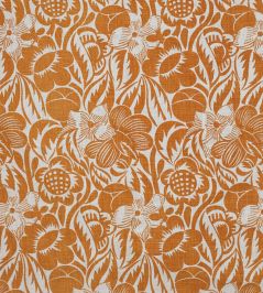 Fleurs Etoilees Fabric by Christopher Farr Cloth Orange Fleurs Etoilees Fabric by Christopher Farr Cloth Orange