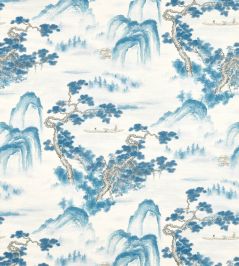 Floating Mountains on Unique Ground Wallpaper by Zoffany Indigo Floating Mountains on Unique Ground Wallpaper by Zoffany Indigo
