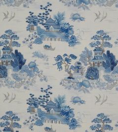 Floating Pavilion Fabric by Liberty Lapis Floating Pavilion Fabric by Liberty Lapis