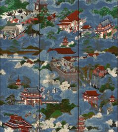 Floating World Wallpaper by MINDTHEGAP Blue Floating World Wallpaper by MINDTHEGAP Blue