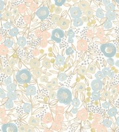 Flora Ditsy Wallpaper by Ohpopsi Silver Flora Ditsy Wallpaper by Ohpopsi Silver