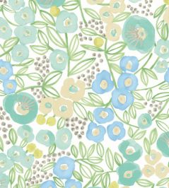 Flora Wallpaper by Ohpopsi Teal Flora Wallpaper by Ohpopsi Teal
