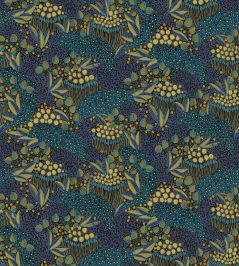 Floral Batik Mural by Eijffinger Blue Floral Batik Mural by Eijffinger Blue