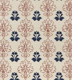 Floral Block Fabric by Barneby Gates Red/Navy Floral Block Fabric by Barneby Gates Red/Navy