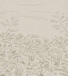 Floral Cave Mural by Tres Tintas Grey Floral Cave Mural by Tres Tintas Grey