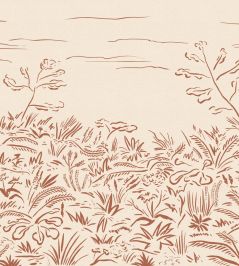 Floral Cave Mural by Tres Tintas Red Floral Cave Mural by Tres Tintas Red