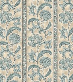Floral Check Wallpaper by Josephine Munsey Osney Blue and Salt Ridge Floral Check Wallpaper by Josephine Munsey Osney Blue and Salt Ridge