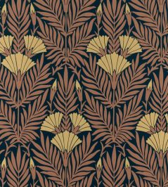 Floral Fanfare Wallpaper by 1838 Wallcoverings Burnt Orange Floral Fanfare Wallpaper by 1838 Wallcoverings Burnt Orange