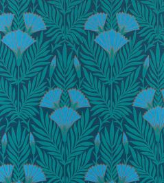 Floral Fanfare Wallpaper by 1838 Wallcoverings Cornflower Floral Fanfare Wallpaper by 1838 Wallcoverings Cornflower
