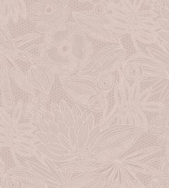 Floral Lace Wallpaper by Eijffinger Pink Floral Lace Wallpaper by Eijffinger Pink