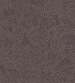 Floral Lace Wallpaper by Eijffinger Taupe/Purple Floral Lace Wallpaper by Eijffinger Taupe/Purple