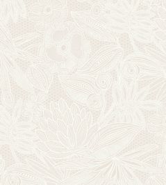Floral Lace Wallpaper by Eijffinger White/Cream Floral Lace Wallpaper by Eijffinger White/Cream