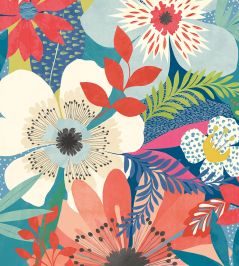 Floral Riot Wallpaper by Ohpopsi Indigo Floral Riot Wallpaper by Ohpopsi Indigo