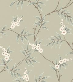Floral Tree Wallpaper by Borastapeter Green Floral Tree Wallpaper by Borastapeter Green