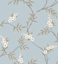 Floral Tree Wallpaper by Borastapeter Sky Blue Floral Tree Wallpaper by Borastapeter Sky Blue