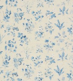 Floreana Fabric by Schumacher Blue Floreana Fabric by Schumacher Blue