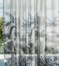 Floreana Sheer Fabric by Harlequin Black Earth/Tranquility Floreana Sheer Fabric by Harlequin Black Earth/Tranquility