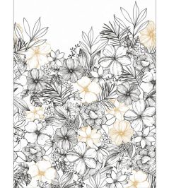 Flores Mural by Caselio Noir Effect Dore Flores Mural by Caselio Noir Effect Dore