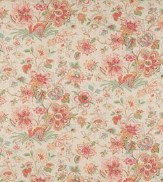 Flores Fabric by Colefax and Fowler Tomato/Green Flores Fabric by Colefax and Fowler Tomato/Green