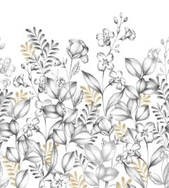 Florescene Mural by Caselio Noir et blanc Florescene Mural by Caselio Noir et blanc