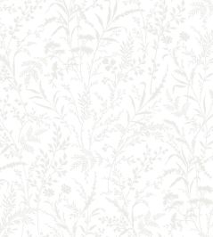 Florian Wallpaper by Borastapeter White Florian Wallpaper by Borastapeter White