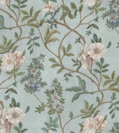 Flory Wallpaper by Josephine Munsey Light Blue Flory Wallpaper by Josephine Munsey Light Blue