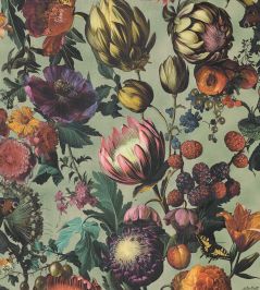 Flourish Wallpaper by Eijffinger Warm Green Flourish Wallpaper by Eijffinger Warm Green