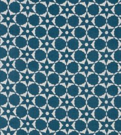 Flower Cut Out Fabric by Vanderhurd Indigo/Moonstone Flower Cut Out Fabric by Vanderhurd Indigo/Moonstone