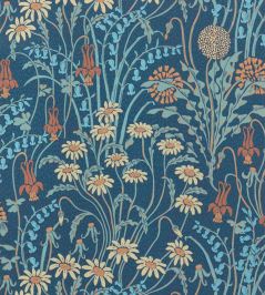 Flower Meadow Wallpaper by 1838 Wallcoverings Prussian Blue Flower Meadow Wallpaper by 1838 Wallcoverings Prussian Blue