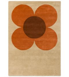 Flower Placement Rug by Orla Kiely Pumpkin/Ecru Flower Placement Rug by Orla Kiely Pumpkin/Ecru