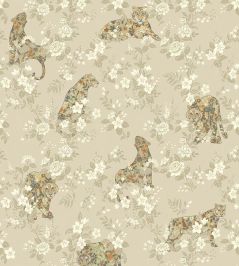 Flowered Felines Mural by Eijffinger Beige / Sand Flowered Felines Mural by Eijffinger Beige / Sand