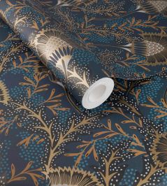 Flowers of Africa Wallpaper by Eijffinger Blue Flowers of Africa Wallpaper by Eijffinger Blue
