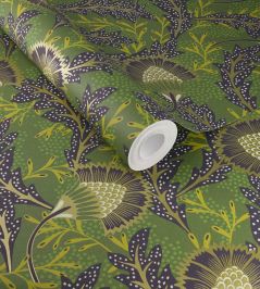 Flowers of Africa Wallpaper by Eijffinger Green Flowers of Africa Wallpaper by Eijffinger Green
