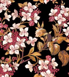 Flowery Wallpaper by Coordonne Black Flowery Wallpaper by Coordonne Black