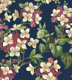 Flowery Wallpaper by Coordonne Navy Flowery Wallpaper by Coordonne Navy