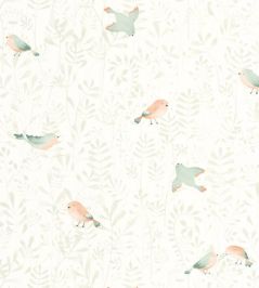 Flying Bird Wallpaper by Casadeco Vert Amande Flying Bird Wallpaper by Casadeco Vert Amande