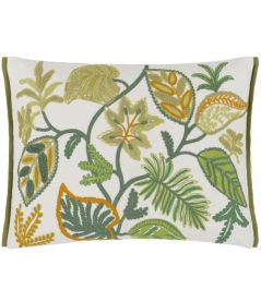 Foglia Decorativa Embroidered Cushion 60 x 45cm by Designers Guild Moss Foglia Decorativa Embroidered Cushion 60 x 45cm by Designers Guild Moss
