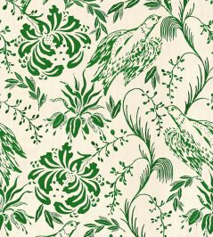 Folk Embroidery Wallpaper by MINDTHEGAP Fern Green Folk Embroidery Wallpaper by MINDTHEGAP Fern Green