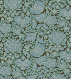 Folk Floral Fabric by Parker & Jules Day Blue Folk Floral Fabric by Parker & Jules Day Blue