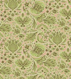 Folk Floral Fabric by Parker & Jules Pistachio Folk Floral Fabric by Parker & Jules Pistachio