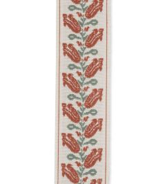 Folkloric Floral Braid Trimming by Volga Linen Terracotta Folkloric Floral Braid Trimming by Volga Linen Terracotta