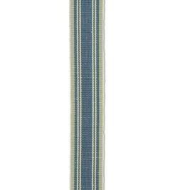 Folkloric Stripe Braid Trimming by Volga Linen Delft Blue Folkloric Stripe Braid Trimming by Volga Linen Delft Blue