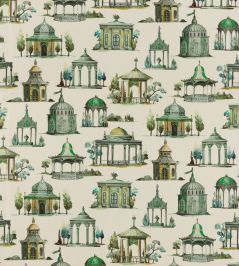 Follies Fabric by Mulberry Home Emerald Follies Fabric by Mulberry Home Emerald