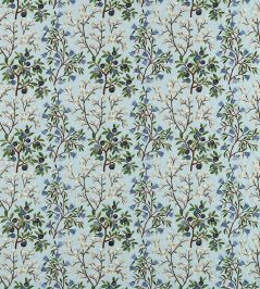 Foraging Embroidery Fabric by Sanderson Dawn Blue Foraging Embroidery Fabric by Sanderson Dawn Blue