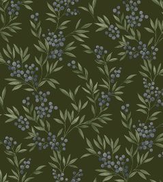 Forest Berries Wallpaper by Borastapeter Green/Blue Forest Berries Wallpaper by Borastapeter Green/Blue