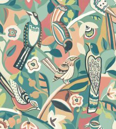 Forest Chorus Wallpaper by Ohpopsi Blushed Mint Forest Chorus Wallpaper by Ohpopsi Blushed Mint
