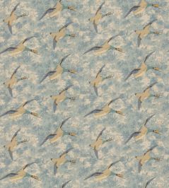 Forest Ducks Fabric by Mulberry Home Blue Forest Ducks Fabric by Mulberry Home Blue