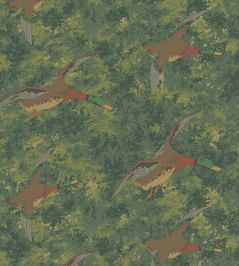 Forest Ducks Wallpaper by Mulberry Home Emerald Forest Ducks Wallpaper by Mulberry Home Emerald